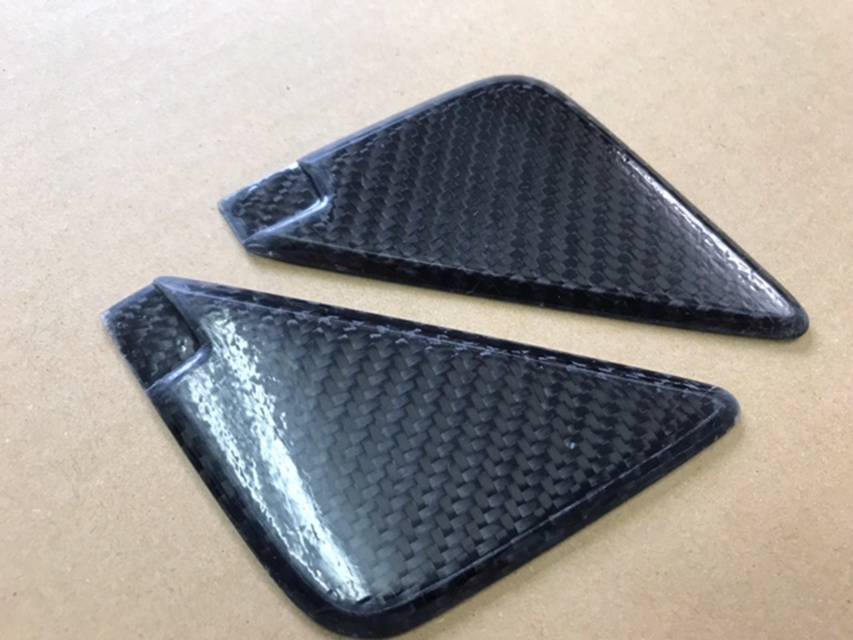 Z31 300zx Door Corner Covers "Triangles" Carbon Fiber